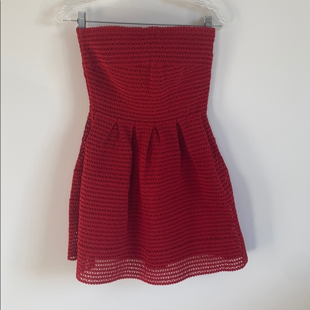 Red Strapless Dress
